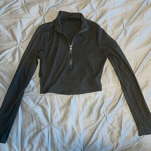 Black long sleeve zipped top